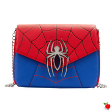 Load image into Gallery viewer, Loungefly Marvel Spiderman Colour Block Crossbody Bag - Poisoned Apple UK