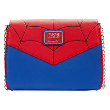Load image into Gallery viewer, Loungefly Marvel Spiderman Colour Block Crossbody Bag - Poisoned Apple UK