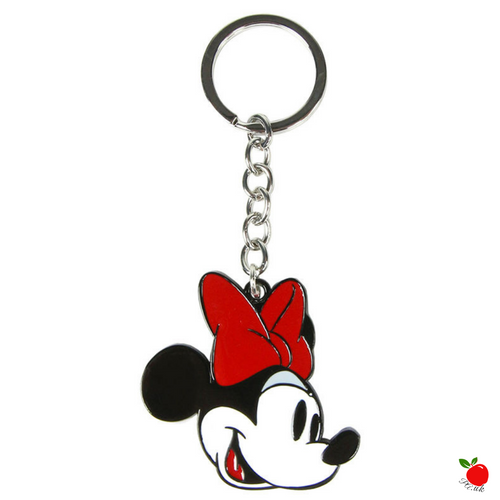Disney Minnie Mouse Face Metal Keyring on Poisoned Apple UK