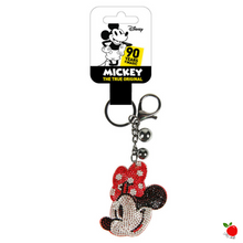 Load image into Gallery viewer, Disney Minnie Face Rhinestone Premium Keyring on Poisoned Apple UK