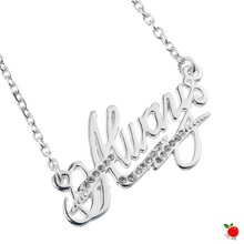 Load image into Gallery viewer, Harry Potter Always Nameplate Necklace Embellished with Crystals in Sterling Silver - Poisoned Apple UK