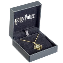 Load image into Gallery viewer, Harry Potter Time Turner Sterling Silver, Gold Plated Necklace embellished with Crystals - Poisoned Apple UK