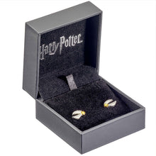 Load image into Gallery viewer, Harry Potter Golden Snitch Stud Earrings Sterling Silver with Crystal Elements - Poisoned Apple UK
