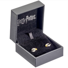 Load image into Gallery viewer, Harry Potter Golden Snitch Stud Earrings Sterling Silver with Crystal Elements - Poisoned Apple UK