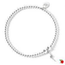 Load image into Gallery viewer, Harry Potter Sterling Silver Ball Bead Bracelet & Lightning Bolt Charm with Crystal Elements - Poisoned Apple UK