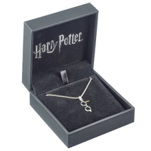 Load image into Gallery viewer, Harry Potter Lightning Bolt &amp; Glasses Necklace in Sterling Silver - Poisoned Apple UK
