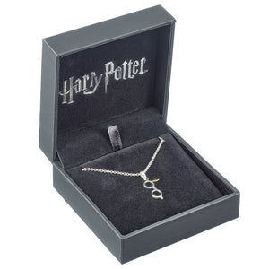 Harry Potter Lightning Bolt & Glasses Necklace in Sterling Silver - Poisoned Apple UK