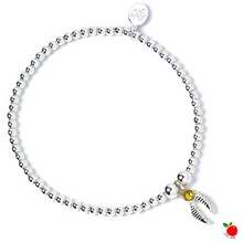 Load image into Gallery viewer, Harry Potter Sterling Silver Ball Bead Bracelet &amp; Golden Snitch Charm with Crystal Elements - Poisoned Apple UK
