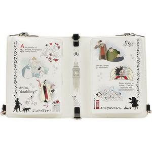 Loungefly Disney Classic Books 101 Dalmatians Convertible Backpack / Crossbody Bag - Poisoned Apple UK