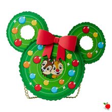 Load image into Gallery viewer, Loungefly Disney Chip and Dale Christmas Tree Ornament Crossbody Bag - Poisoned Apple UK
