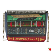 Load image into Gallery viewer, Loungefly Fantastic Beasts Magical Books Crossbody Bag - Poisoned Apple UK