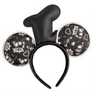 Loungefly Disney Mickey Steamboat Willie Applique Hat Rope Piping Headband Ears - Poisoned Apple UK