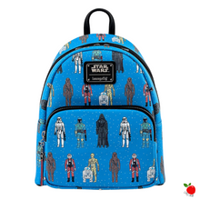 Load image into Gallery viewer, Loungefly Star Wars Action Figures Allover Print Mini Backpack - Poisoned Apple UK