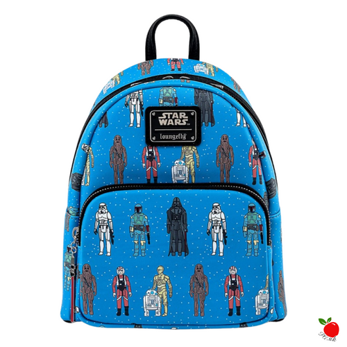 Loungefly Star Wars Action Figures Allover Print Mini Backpack - Poisoned Apple UK