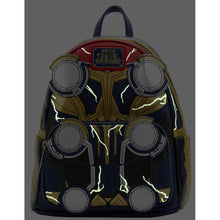 Load image into Gallery viewer, Loungefly Marvel Thor Love And Thunder Cosplay Glow In The Dark Mini Backpack - Poisoned Apple UK
