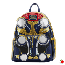 Load image into Gallery viewer, Loungefly Marvel Thor Love And Thunder Cosplay Glow In The Dark Mini Backpack - Poisoned Apple UK