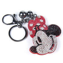 Load image into Gallery viewer, Disney Minnie Face Rhinestone Premium 3D Keyring - Poisoned Apple UK