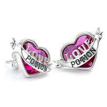 Load image into Gallery viewer, Harry Potter Sterling Silver Love Potion Stud Earrings with Crystal Elements - Poisoned Apple UK