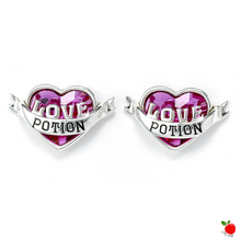 Load image into Gallery viewer, Harry Potter Sterling Silver Love Potion Stud Earrings with Crystal Elements - Poisoned Apple UK
