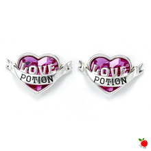 Load image into Gallery viewer, Harry Potter Sterling Silver Love Potion Stud Earrings with Crystal Elements - Poisoned Apple UK