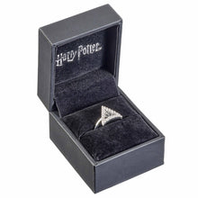 Load image into Gallery viewer, Harry Potter Deathly Hallows Ring Embellished with Crystals in Sterling Silver - Poisoned Apple UK