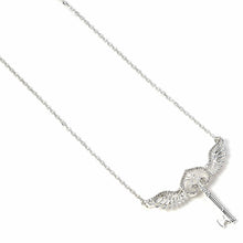 Load image into Gallery viewer, Harry Potter Sterling Silver Flying Key Necklace with Crystals - Poisoned Apple UK
