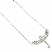 Load image into Gallery viewer, Harry Potter Sterling Silver Flying Key Necklace with Crystals - Poisoned Apple UK