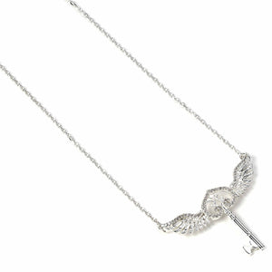 Harry Potter Sterling Silver Flying Key Necklace with Crystals - Poisoned Apple UK