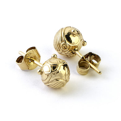Harry Potter Golden Snitch Stud Earrings Gold Plating on Sterling Silver - Poisoned Apple UK