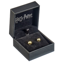 Load image into Gallery viewer, Harry Potter Golden Snitch Stud Earrings Gold Plating on Sterling Silver - Poisoned Apple UK