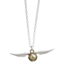 Load image into Gallery viewer, Harry Potter Golden Snitch Charm Necklace in Sterling Silver - Poisoned Apple UK
