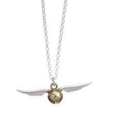 Load image into Gallery viewer, Harry Potter Golden Snitch Charm Necklace in Sterling Silver - Poisoned Apple UK