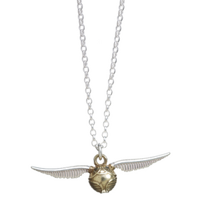 Harry Potter Golden Snitch Charm Necklace in Sterling Silver - Poisoned Apple UK