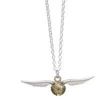 Load image into Gallery viewer, Harry Potter Golden Snitch Charm Necklace in Sterling Silver - Poisoned Apple UK
