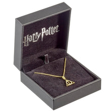 Load image into Gallery viewer, Harry Potter Deathly Hallows Sterling Silver, Gold Plated Necklace with Swarovski Crystals LE 1000 - Poisoned Apple UK