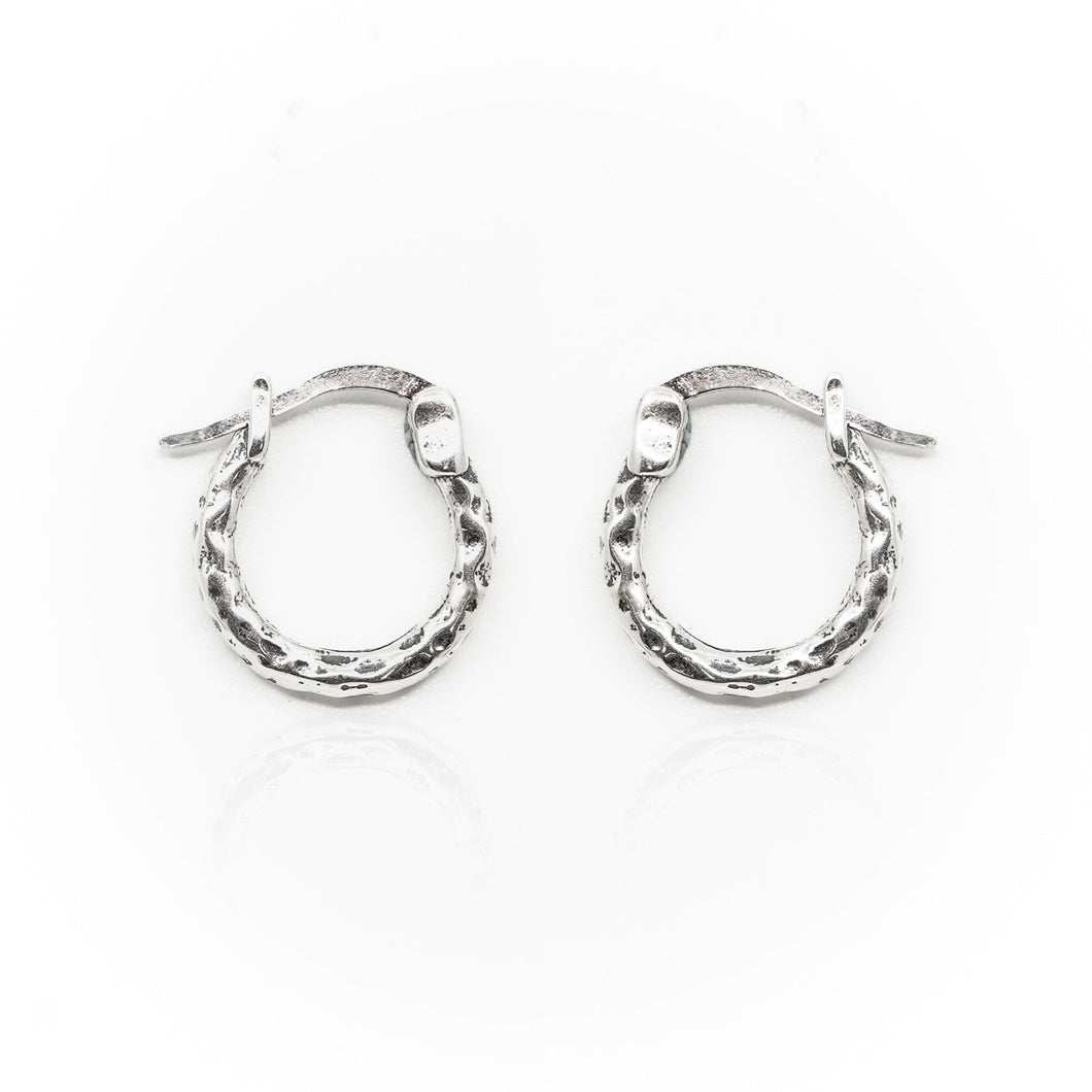 Brutal Hoops in Sterling Silver