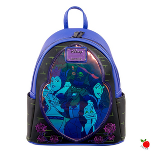 disney villain mini backpack Loungefly Disney Villains Stained Glass Mini Backpack - Glow in the Dark