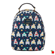 Load image into Gallery viewer, Loungefly Disney Princess Snow White Seven Dwarfs Mini Backpack - Poisoned Apple UK
