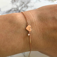 Load image into Gallery viewer, Dainty Heart, Butterfly or Star Bracelet in Rose / Yellow Gold Plating
