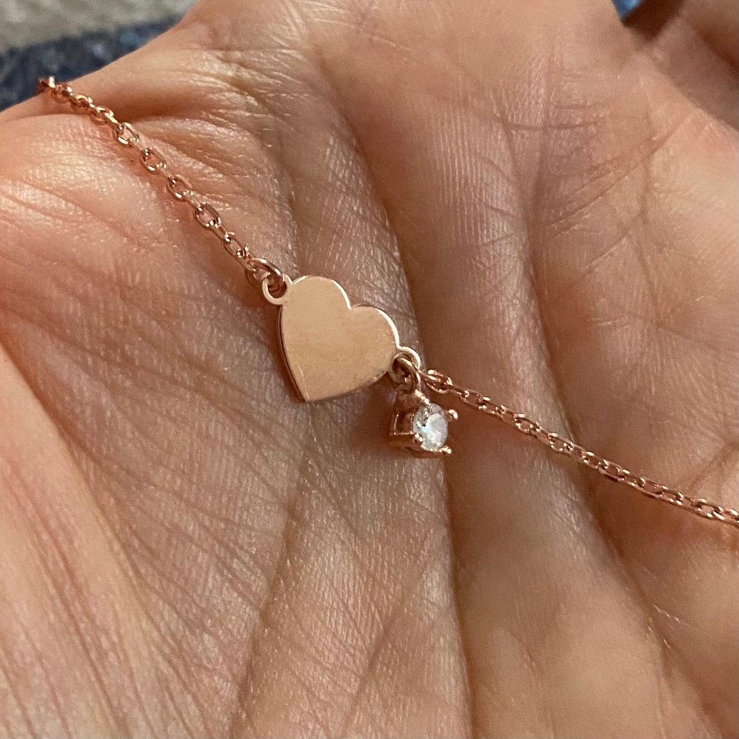 Dainty Heart, Butterfly or Star Bracelet in Rose / Yellow Gold Plating