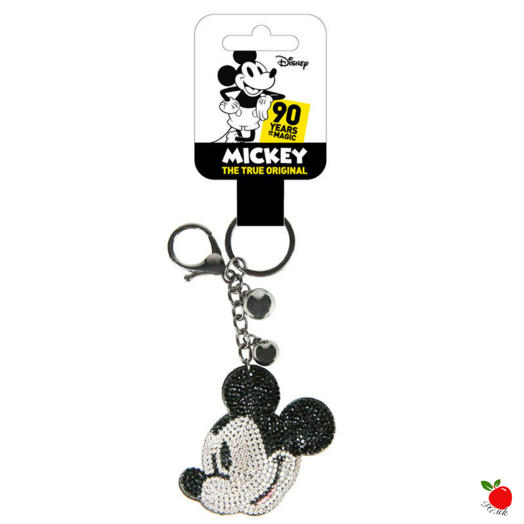 Disney Mickey Face Rhinestone Premium Keyring on Poisoned Apple UK